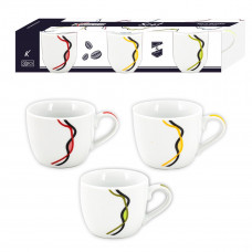 SET 3 TAZZINE CAFFÇ? COLOR SPOT GIALLO/ROSSO/VERDE (24pz)